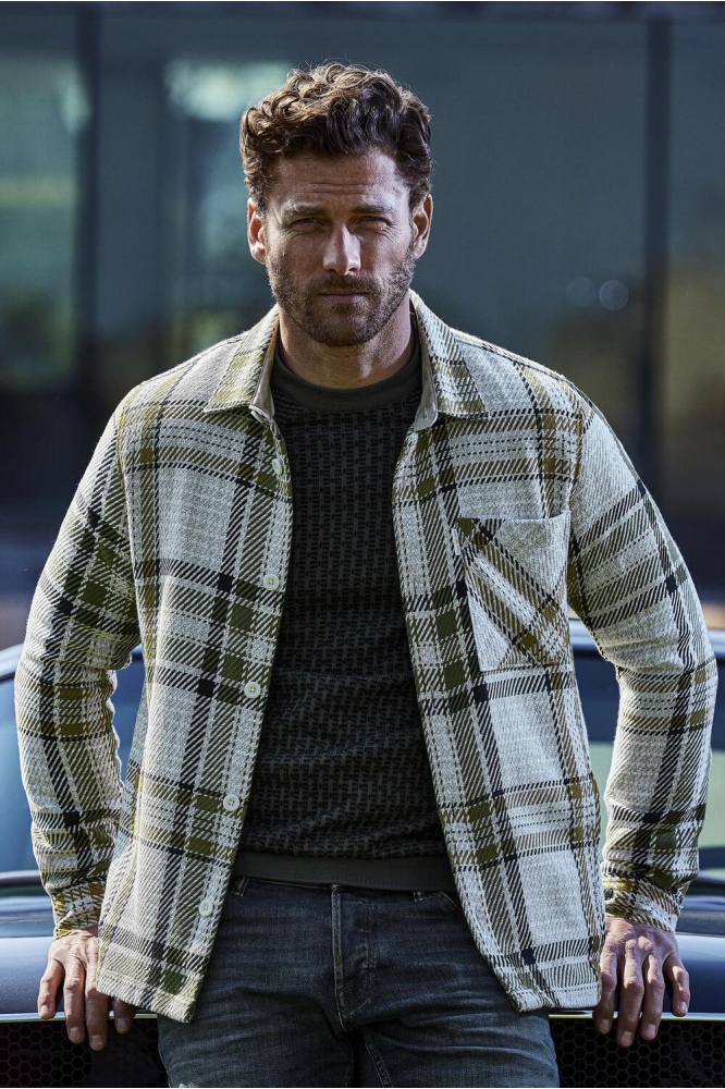 SHIRT JACKET WITH STRUCTURE WEAVE CSI2310256 7014